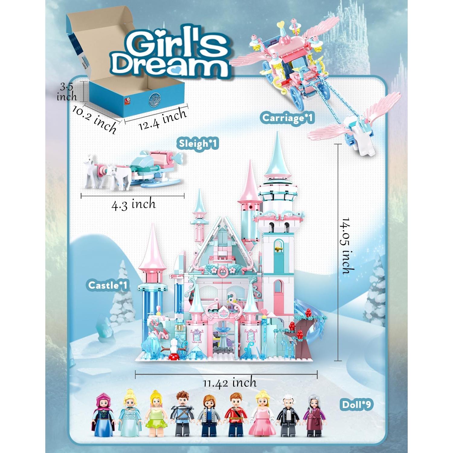 Conjunto de Construcción Castillo Congelado Sluban 1314 Piezas