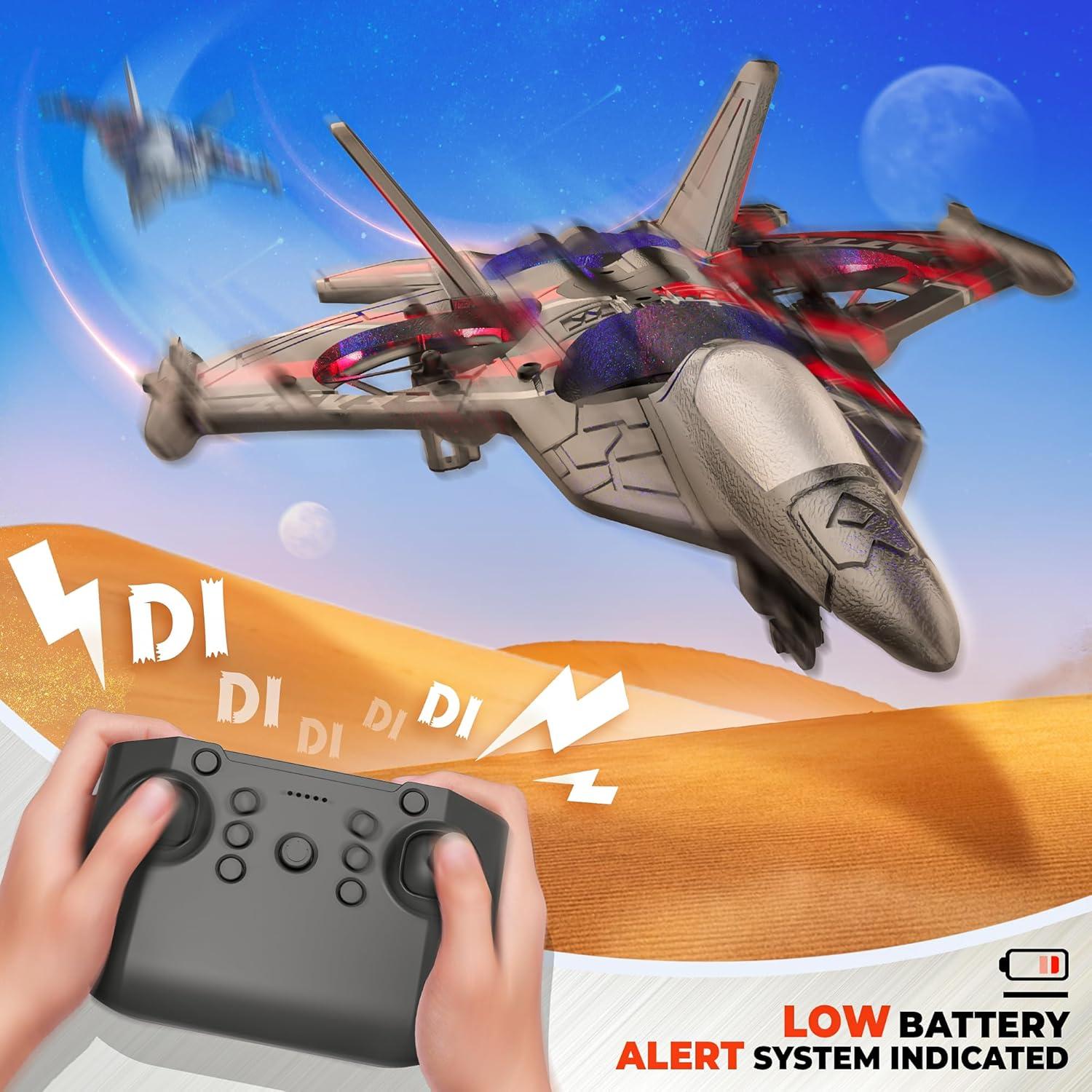 Dron BEZGAR Avión RC Rojo con Giroscopio y 360 Grados