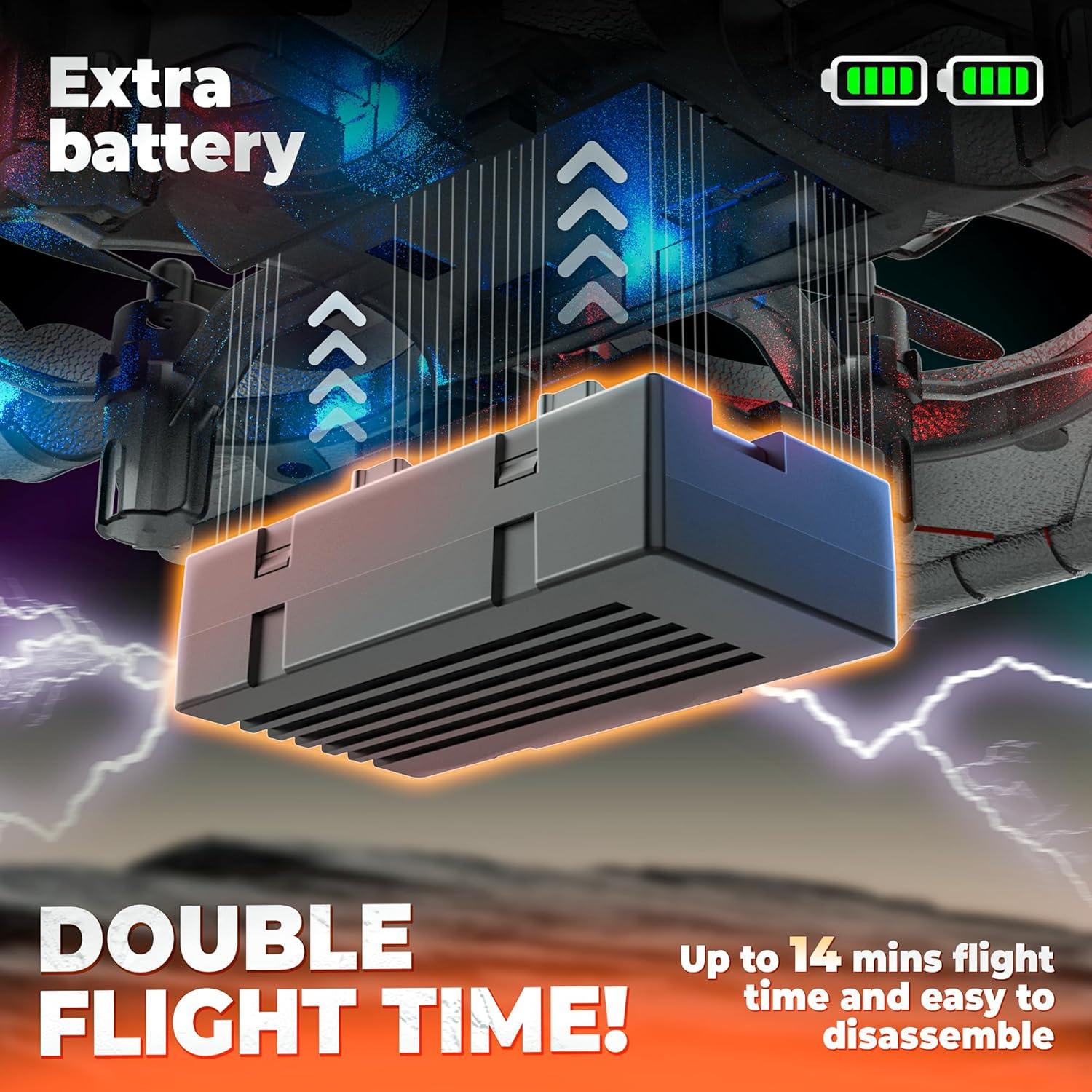 Dron BEZGAR Avión RC Rojo con Giroscopio y 360 Grados