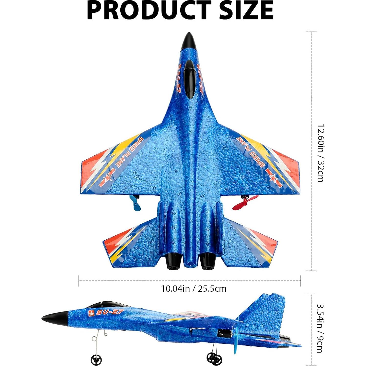 Avión de Control Remoto Su-27 RoofWorld 33cm LED