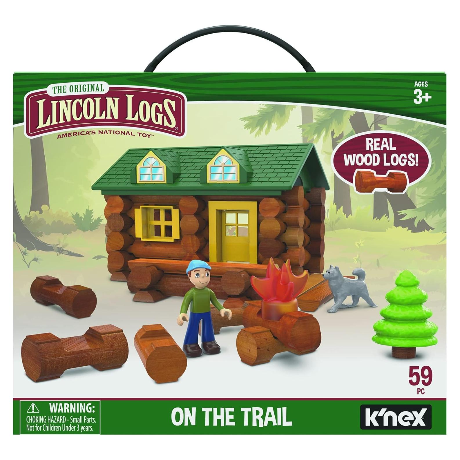 Juego de Construcción Lincoln Logs En el Sendero - 59 Piezas
