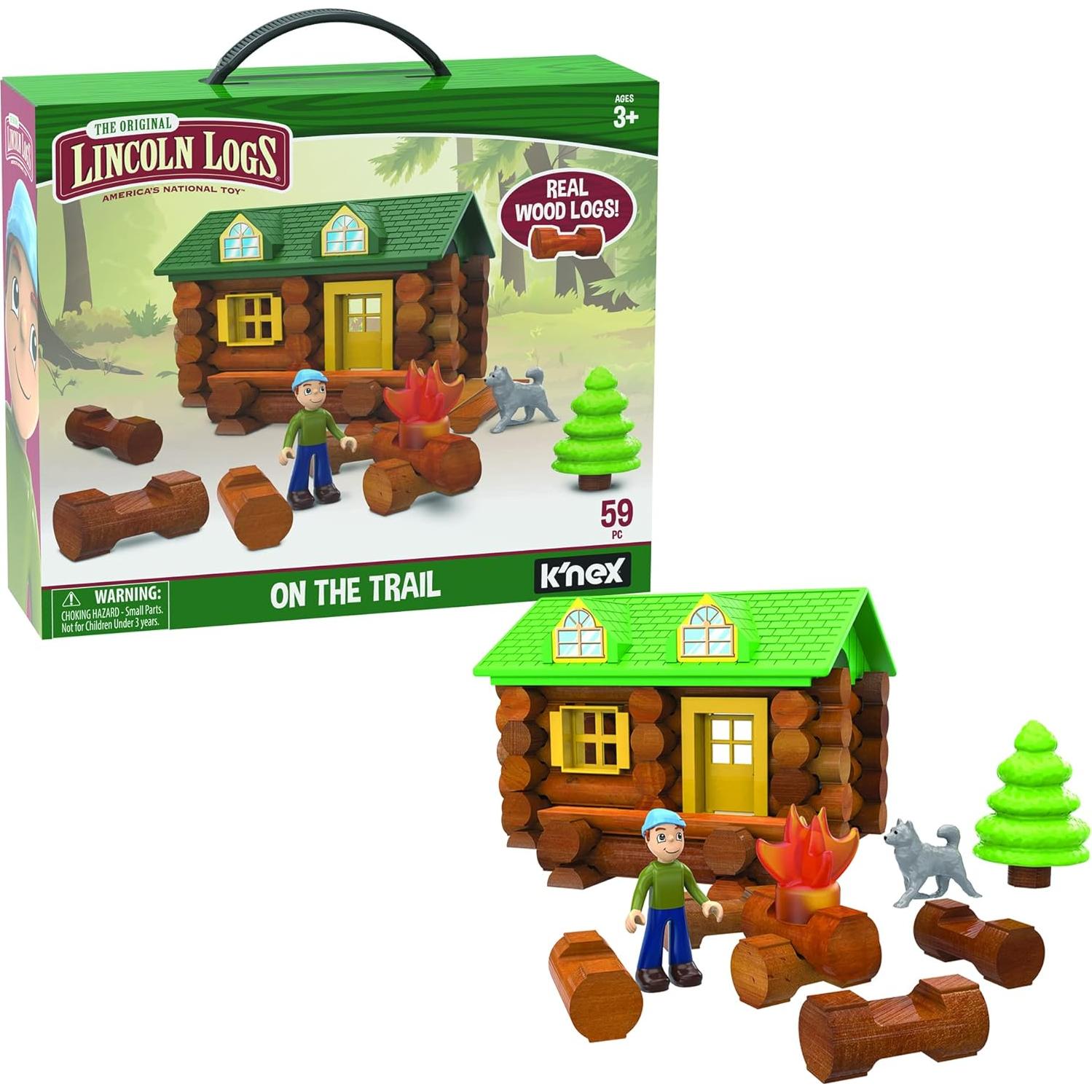 Juego de Construcción Lincoln Logs En el Sendero - 59 Piezas