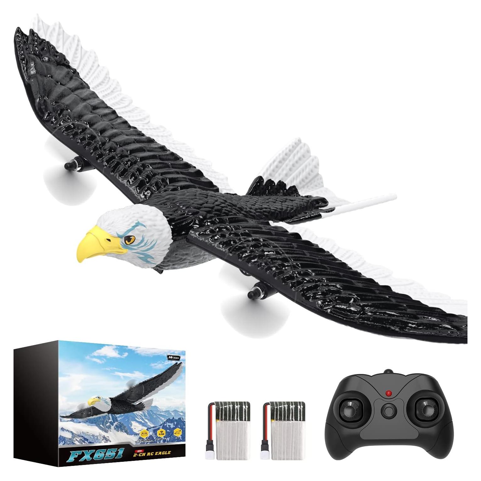 Avión RC DEERC Águila 2.4GHz con Giroscopio y 2 Baterías