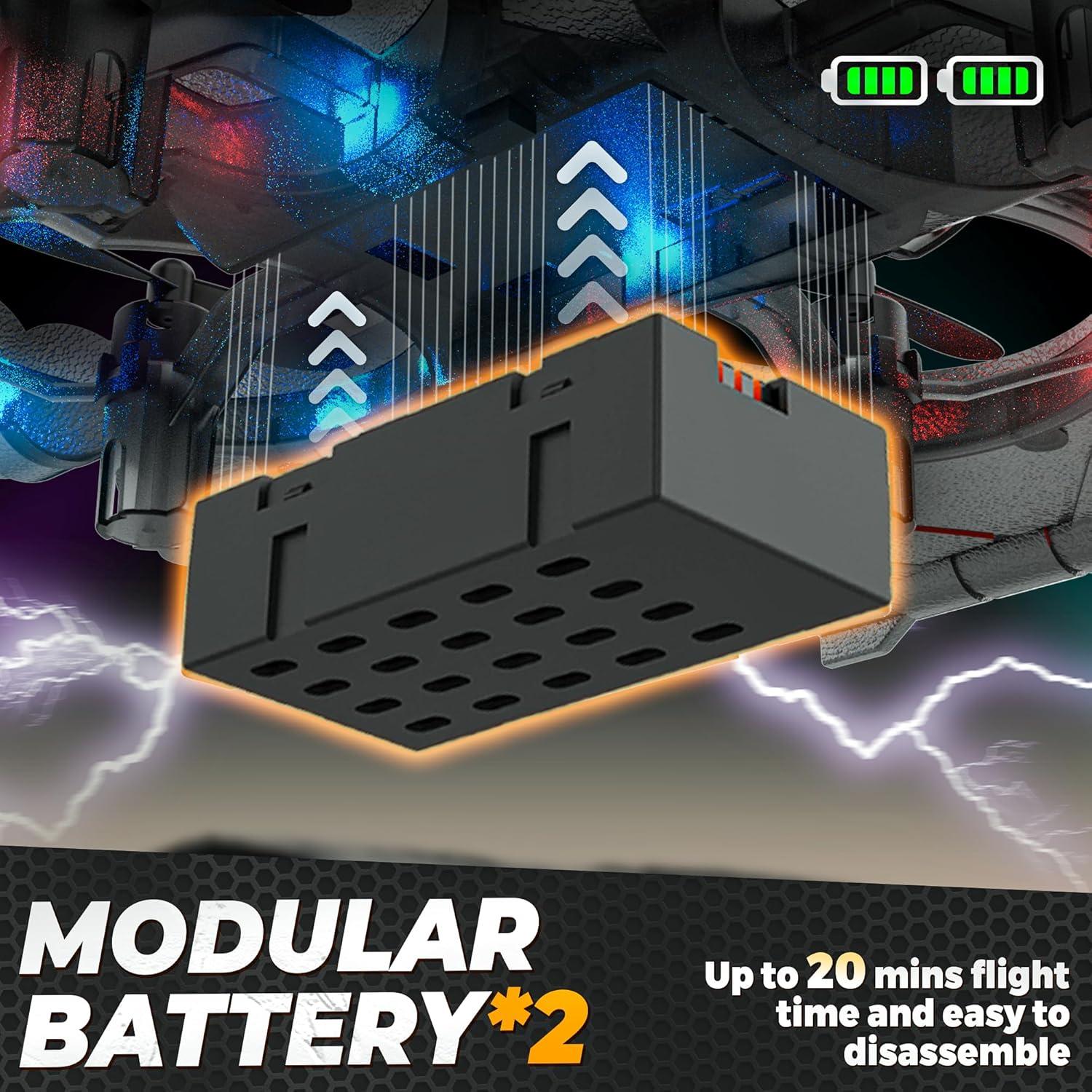 Dron BEZGAR Azul RC 2.4GHz con Giroscopio y Luz LED