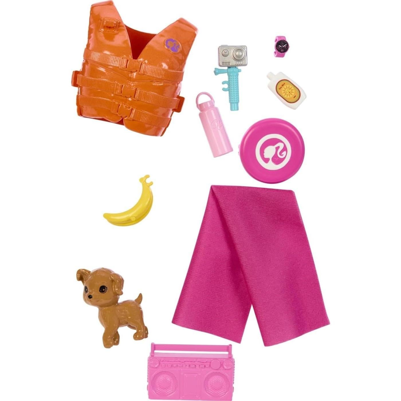 Muñeca Surf Barbie HPL69 con Tabla de Surf y Accesorios