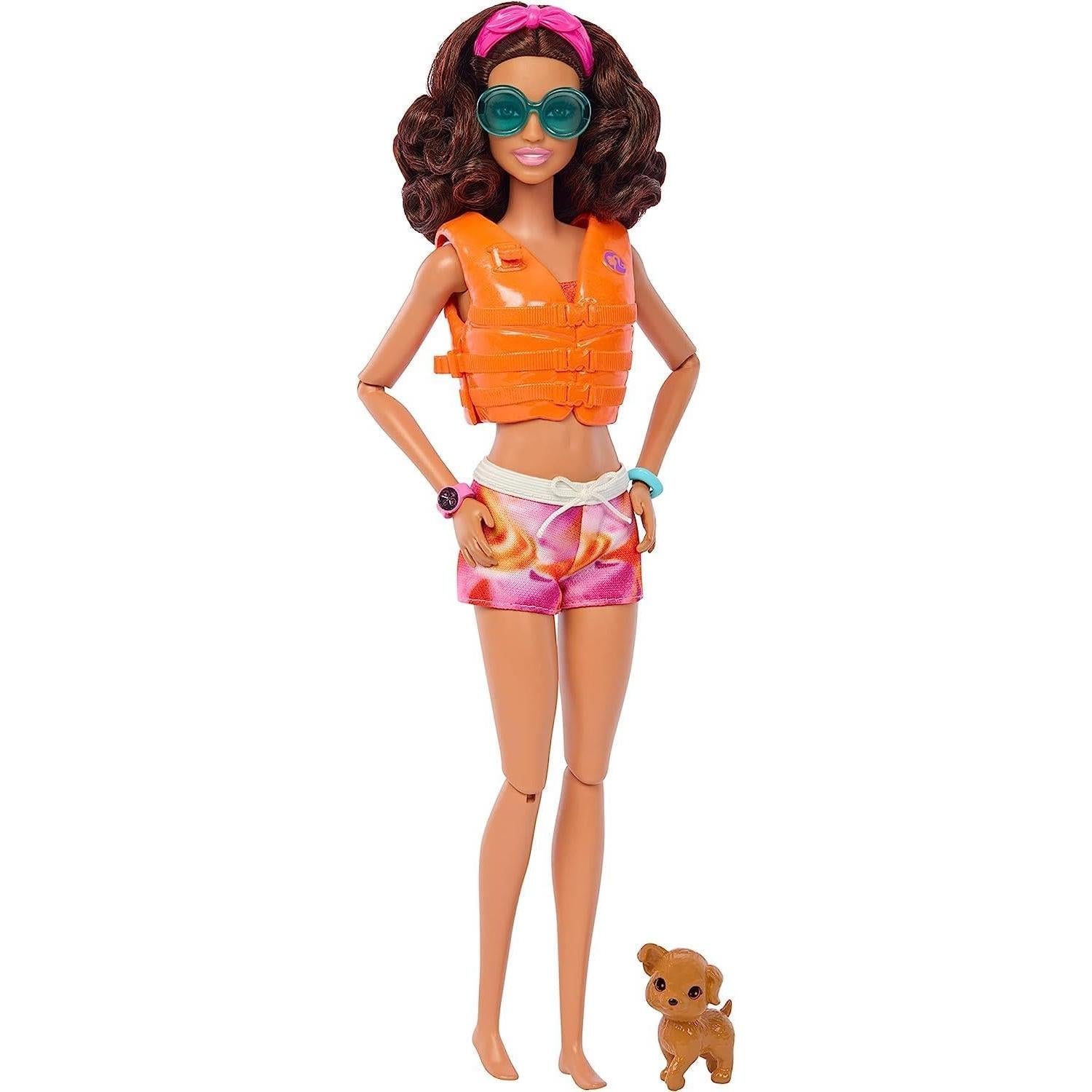 Muñeca Surf Barbie HPL69 con Tabla de Surf y Accesorios