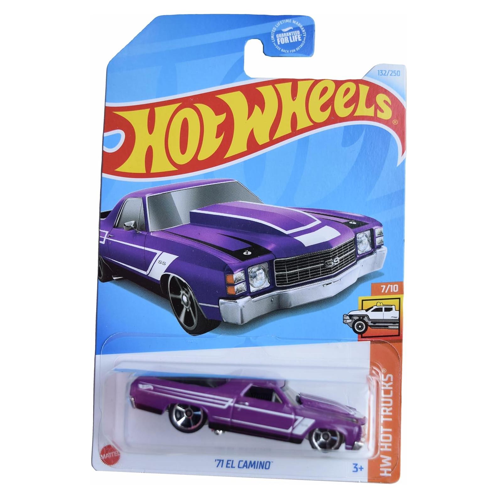 Hot Wheels El Camino 1971 Escala 1:64 Mattel Púrpura