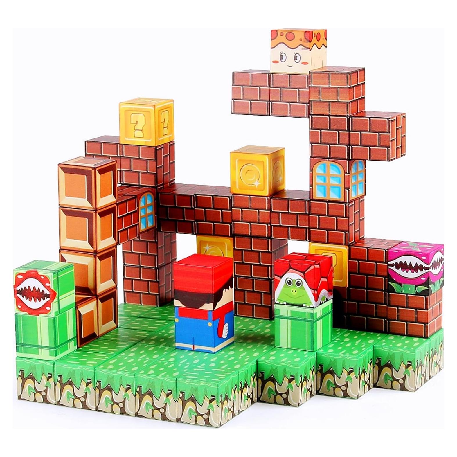 Bloques Magnéticos Super Bro - Set de 80 Piezas para Niños