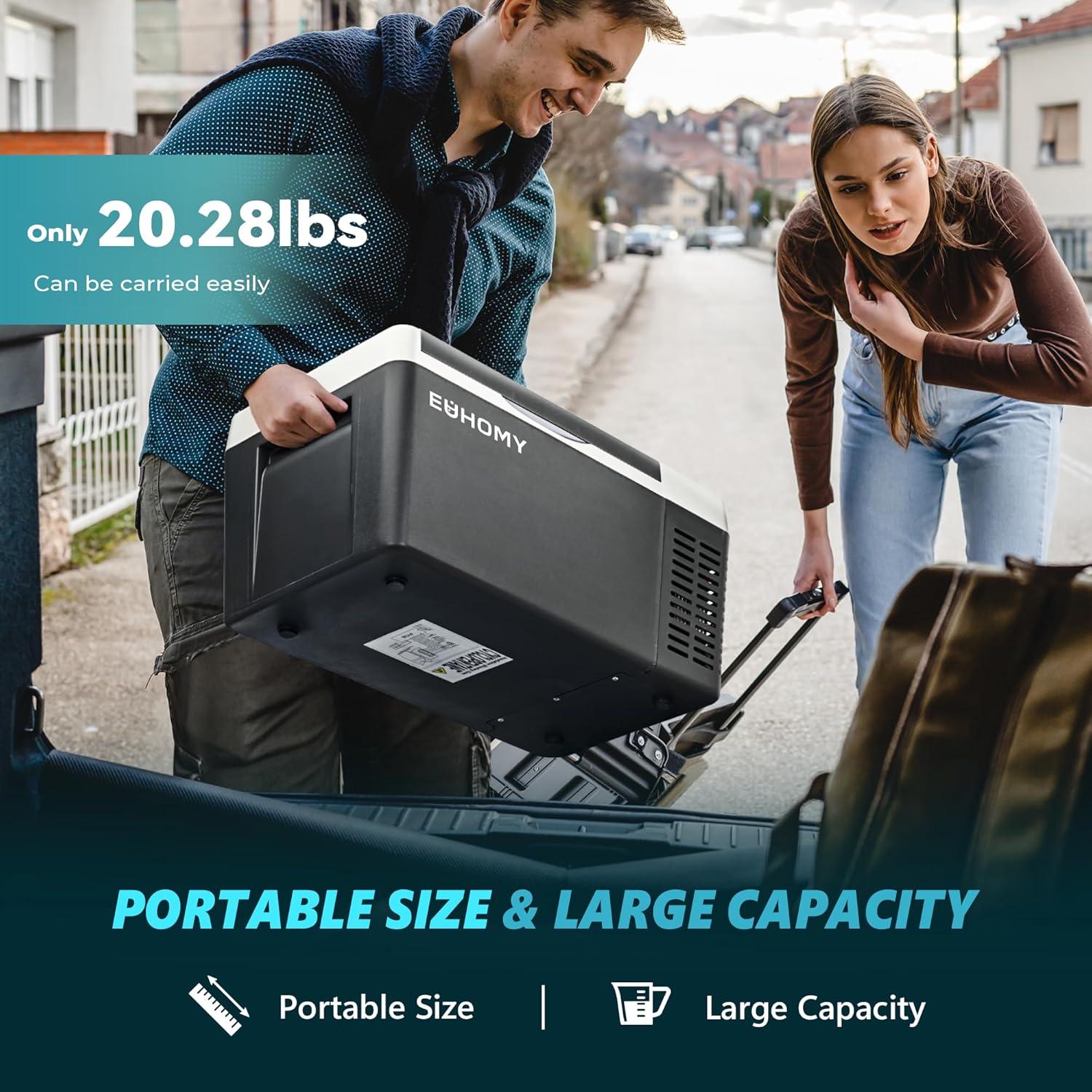 Refrigerador Portátil EUHOMY CFC-18 18L 12V/24V Control APP