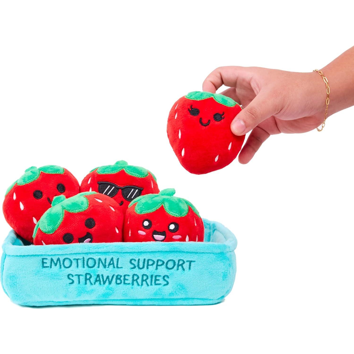 Fresas de Apoyo Emocional Relatable - 5 Peluches Abrazables