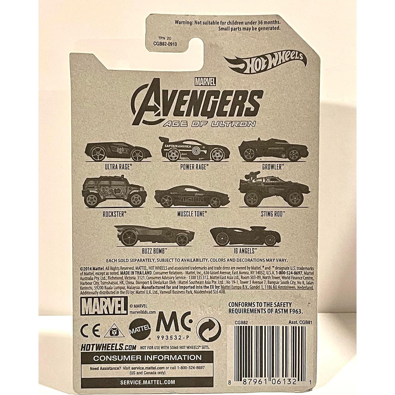 Hot Wheels Capitán América Poder Rabia 2/8 Marvel 2014