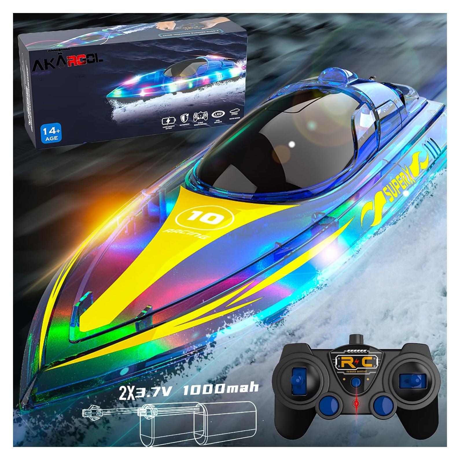 Barco RC Akargol LED Impermeable 25.9x9cm Control Remoto