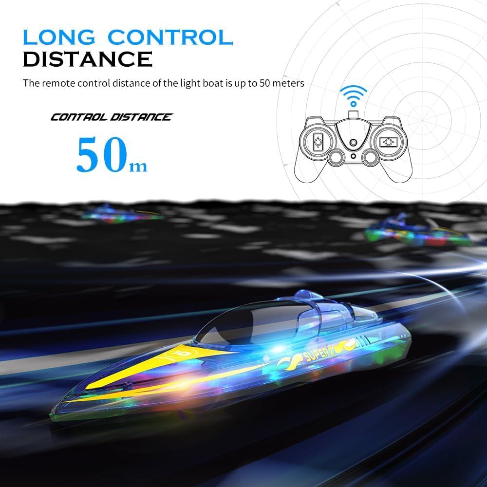 Barco RC Akargol LED Impermeable 25.9x9cm Control Remoto