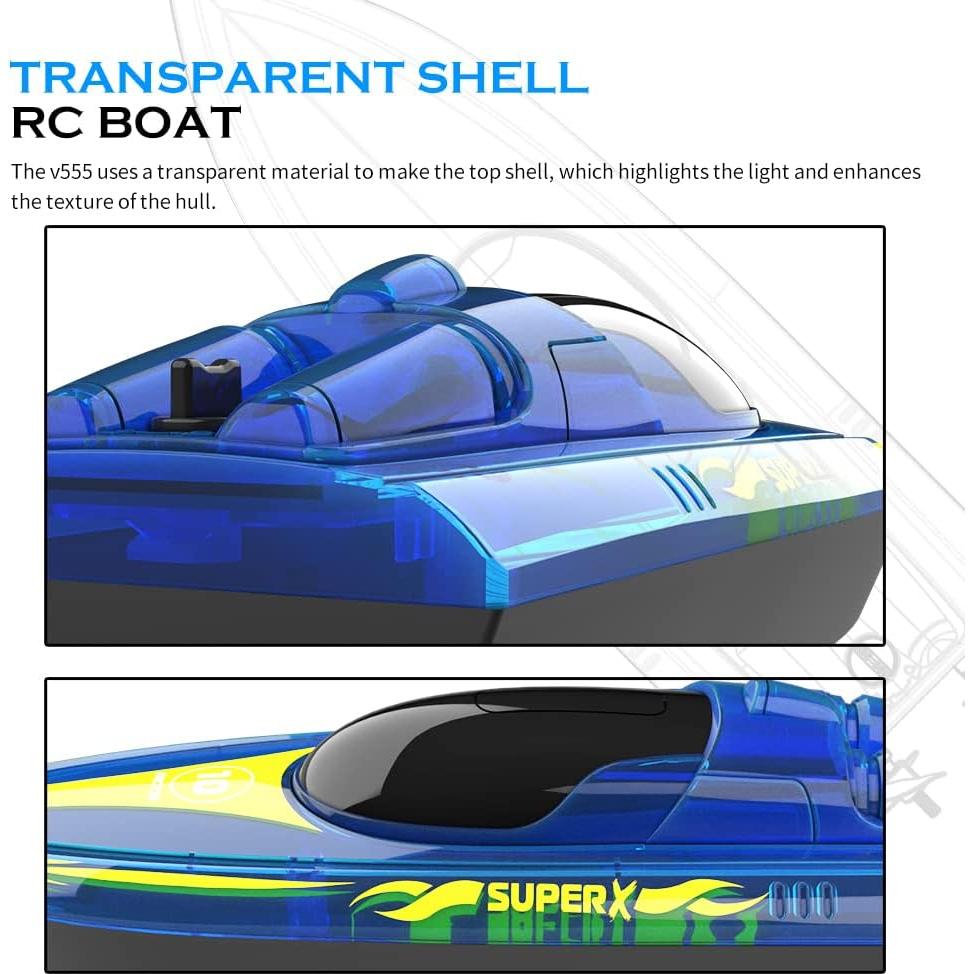 Barco RC Akargol LED Impermeable 25.9x9cm Control Remoto
