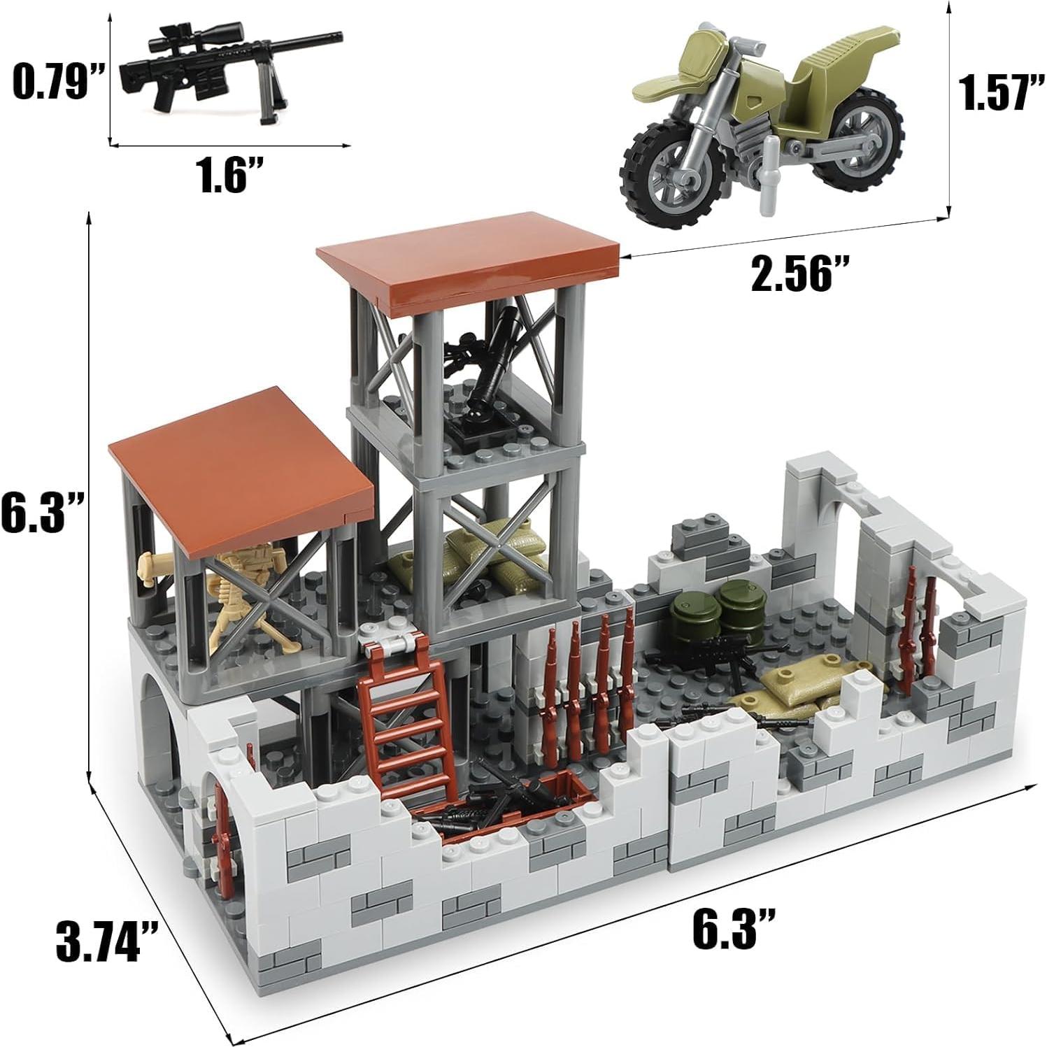 Juego de Bloques de Construcción Base Militar Finger Rock 370g