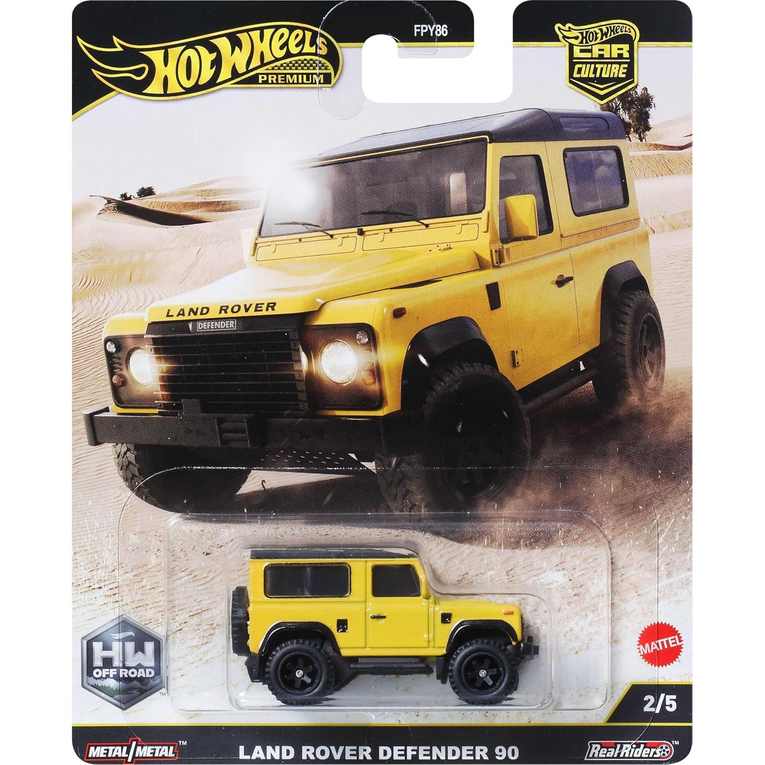 Coche de Juguete Hot Wheels Premium Land Rover Defender 90 1:64