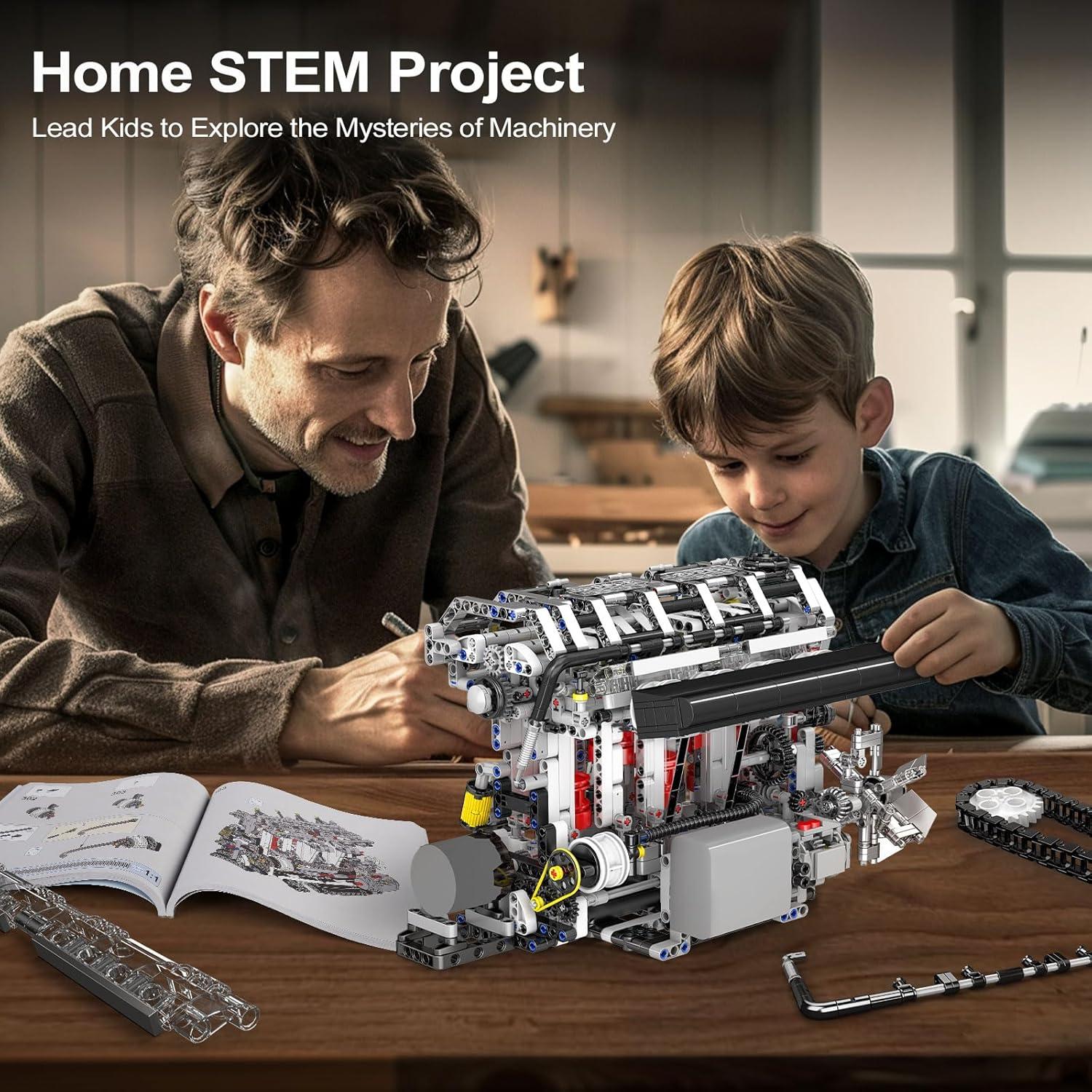 Kit de Bloques de Construcción Mould King 10087 L4 - Motor Gasolina 1787 Piezas