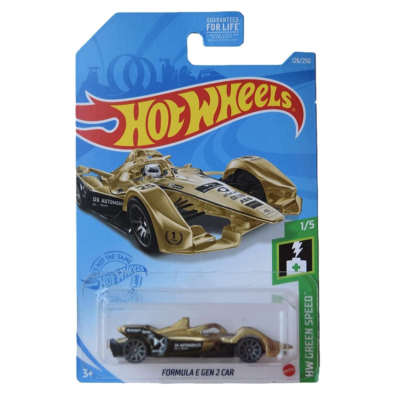 Hot Wheels Coche Fórmula E Gen 2 Escala 1:64 Oro 26/250
