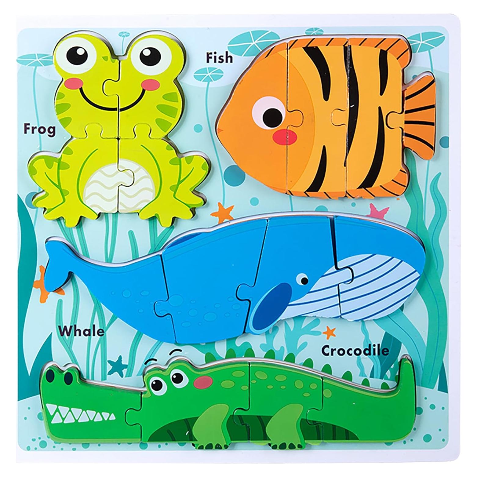 Rompecabezas de Madera Montessori HT HONOR 30x30 cm para Niños