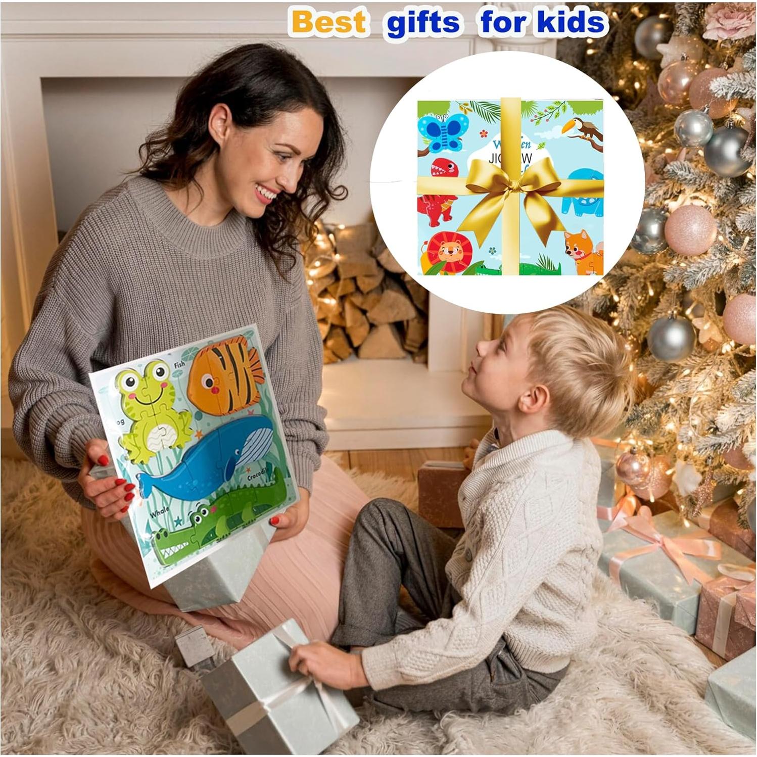 Rompecabezas de Madera Montessori HT HONOR 30x30 cm para Niños