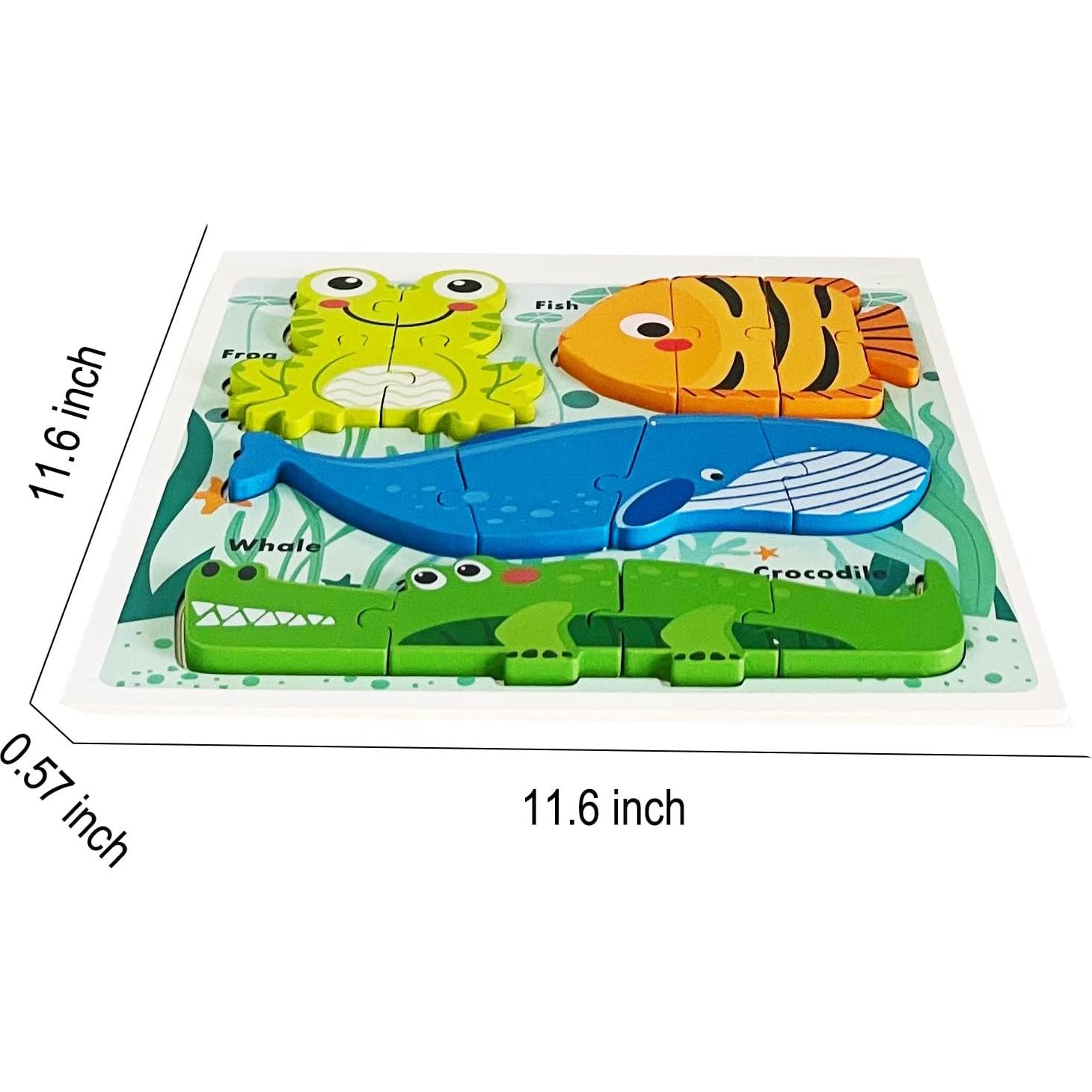 Rompecabezas de Madera Montessori HT HONOR 30x30 cm para Niños