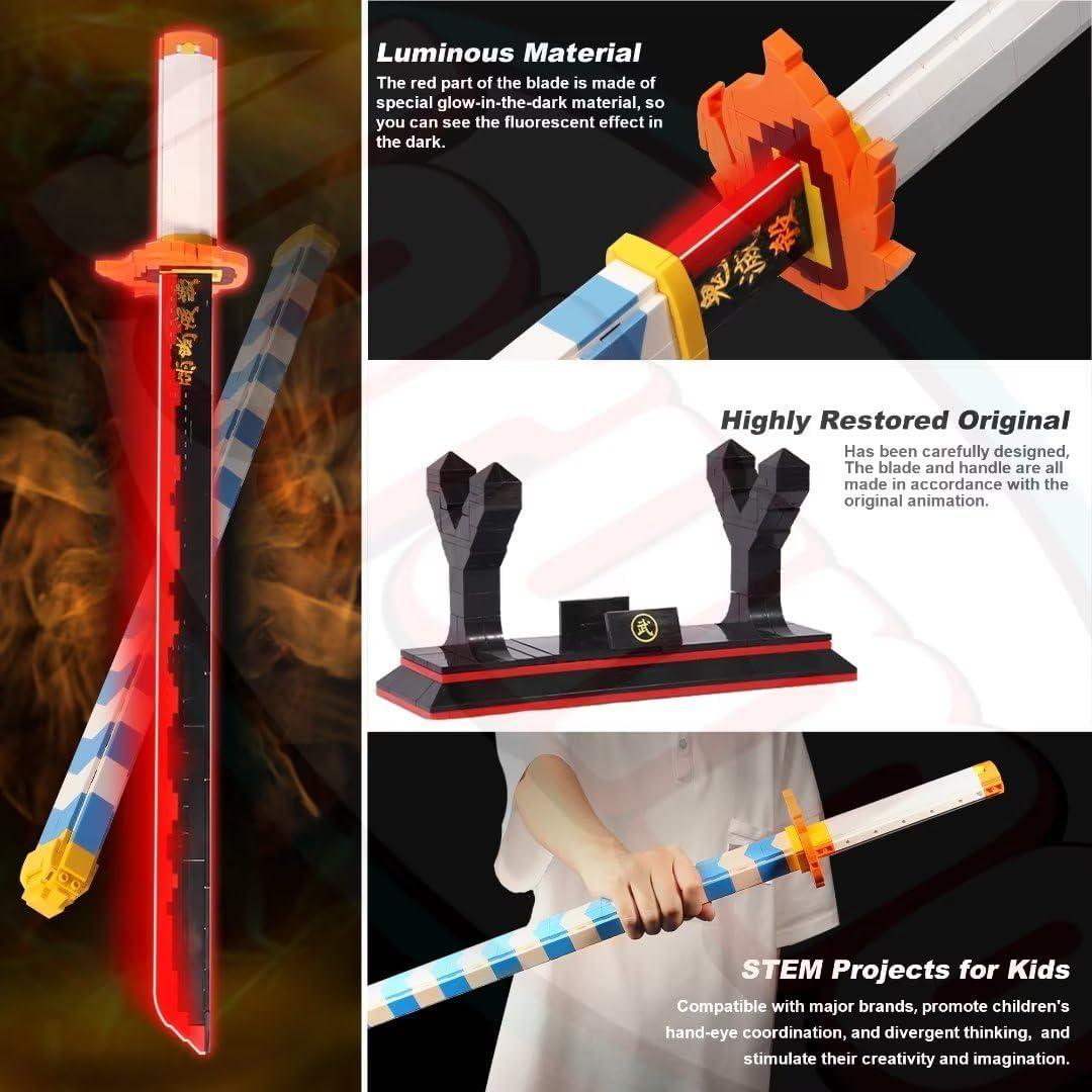 Conjunto de Construcción Jorumo Espada Rengoku Kyoujurou 68.5 cm