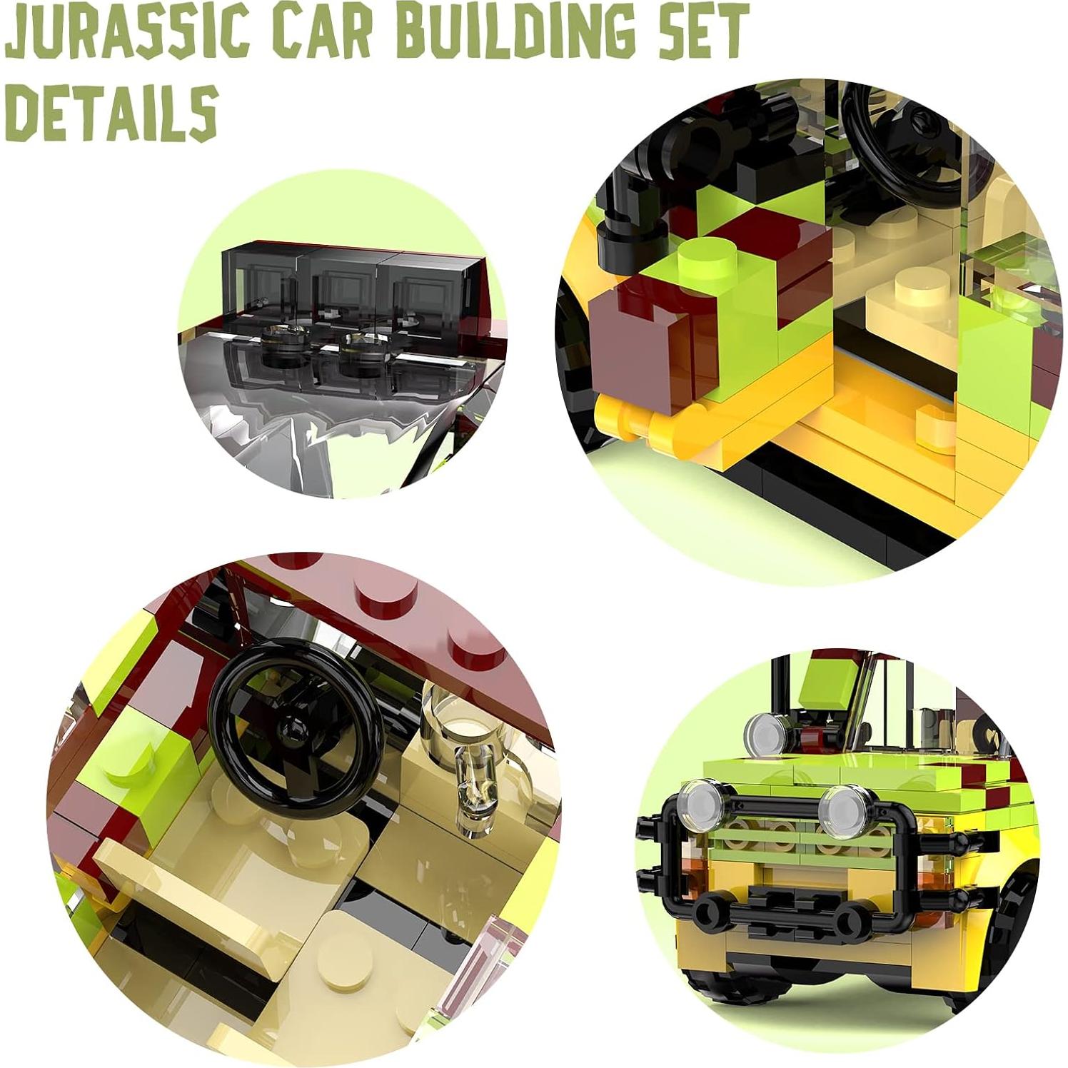 Juego de Construcción de Autos Jurassic Tenhorses 309 Pcs