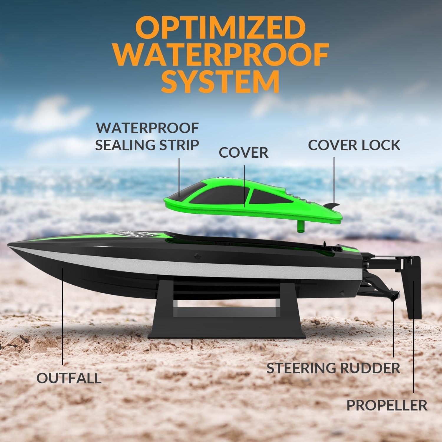 Barco RC VOLANTEXRC 32 km/h con luces LED y 2 baterías