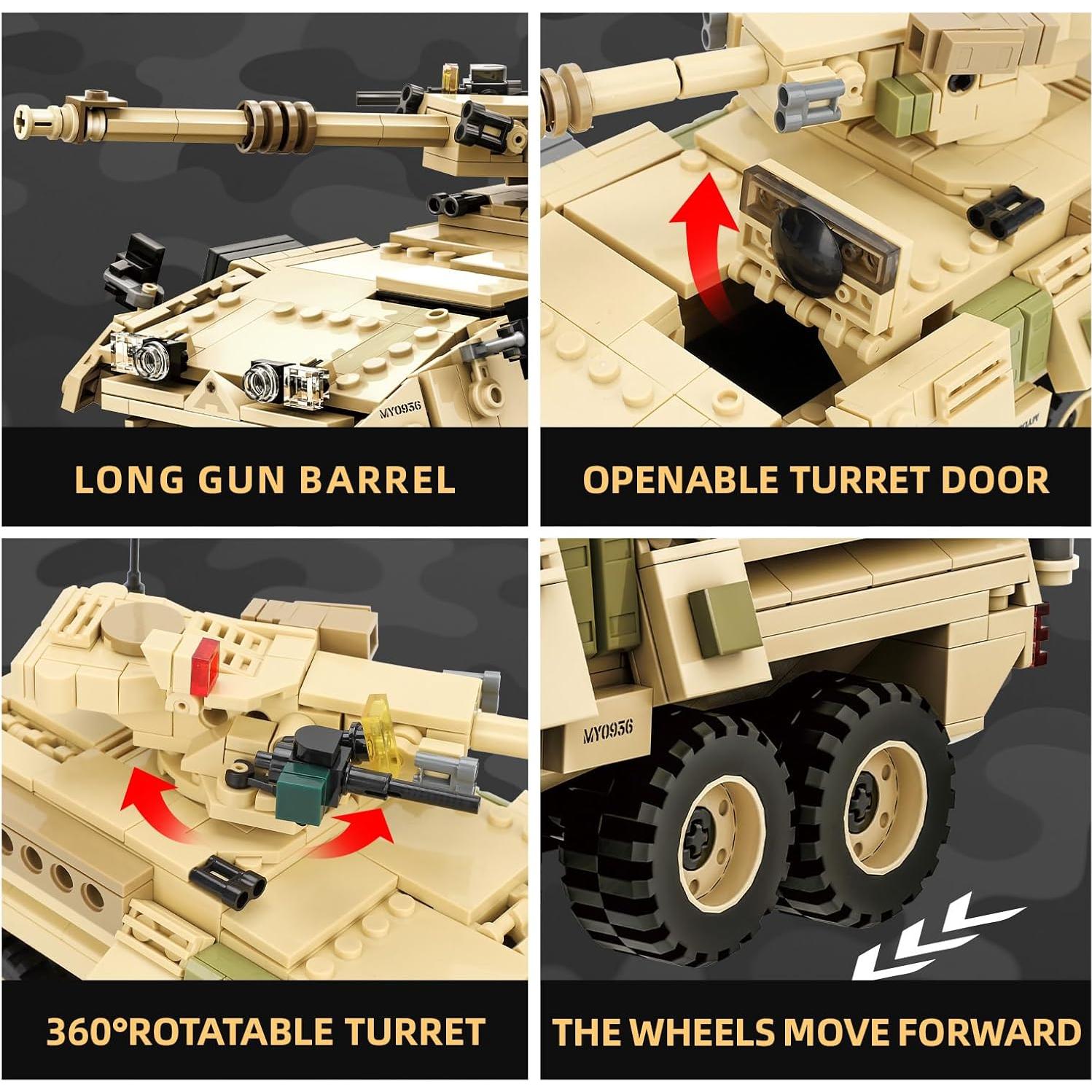 Conjunto de Construcción Vehículo Militar Blindado M1128 - 458 Piezas