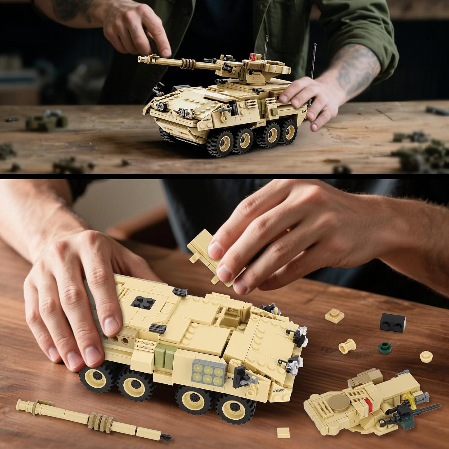 Conjunto de Construcción Vehículo Militar Blindado M1128 - 458 Piezas