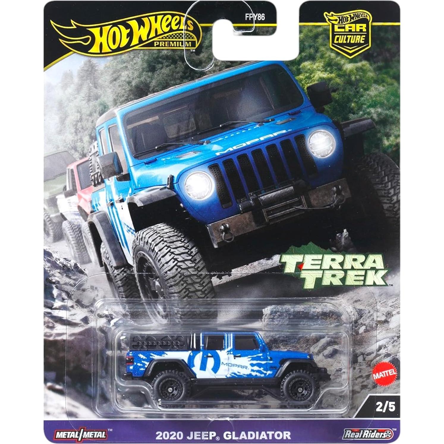 Set de 5 Autos Off-Road Hot Wheels Terra Trek - Hummer, Jeep, Datsun, Toyota, Mitsubishi