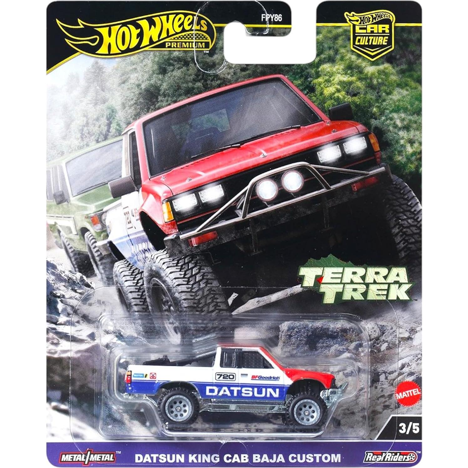Set de 5 Autos Off-Road Hot Wheels Terra Trek - Hummer, Jeep, Datsun, Toyota, Mitsubishi