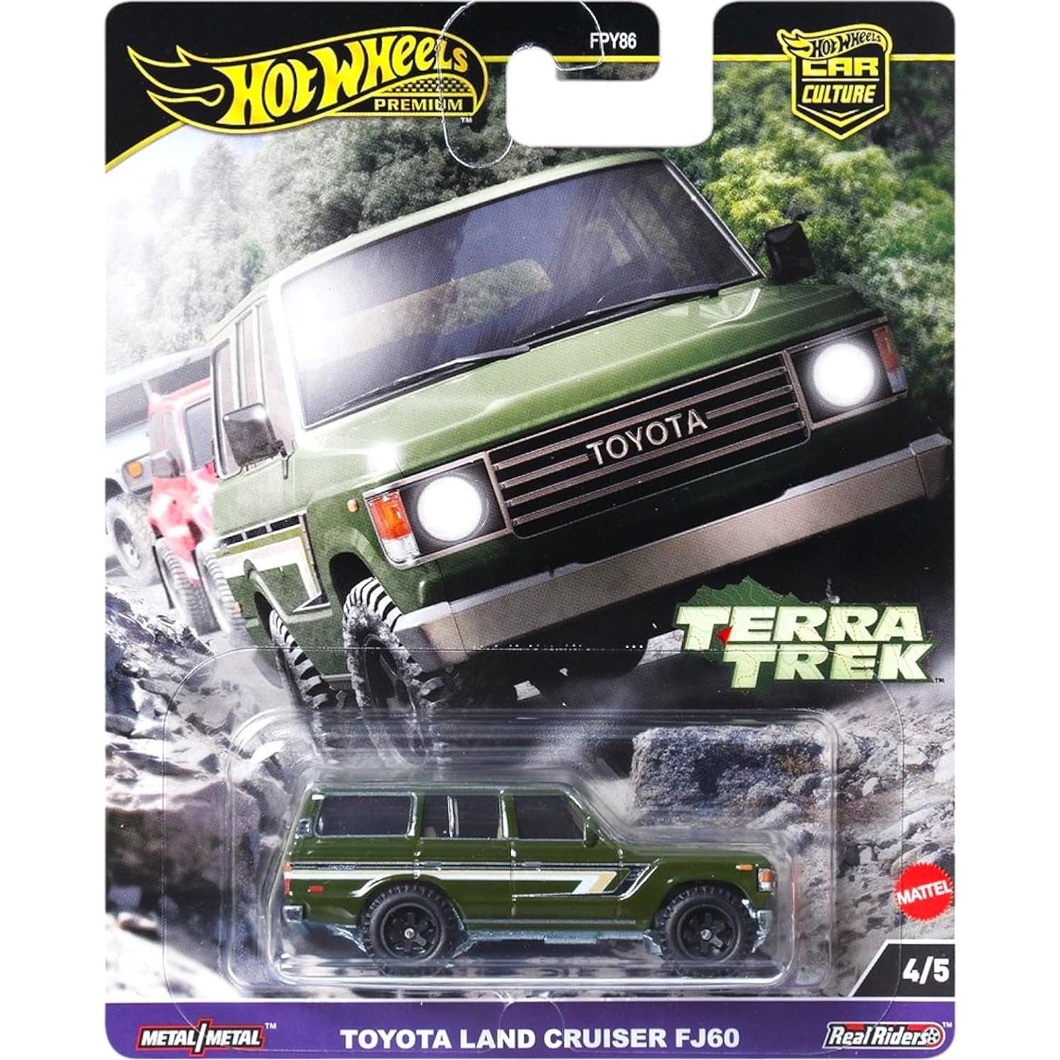 Set de 5 Autos Off-Road Hot Wheels Terra Trek - Hummer, Jeep, Datsun, Toyota, Mitsubishi
