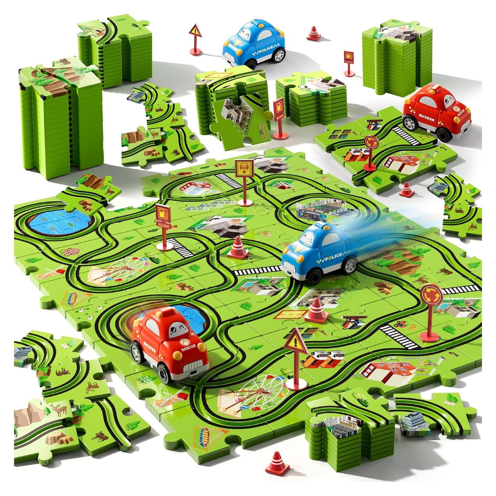 Juego de Puzle de Pista de Carreras Beby Buty 48 Piezas