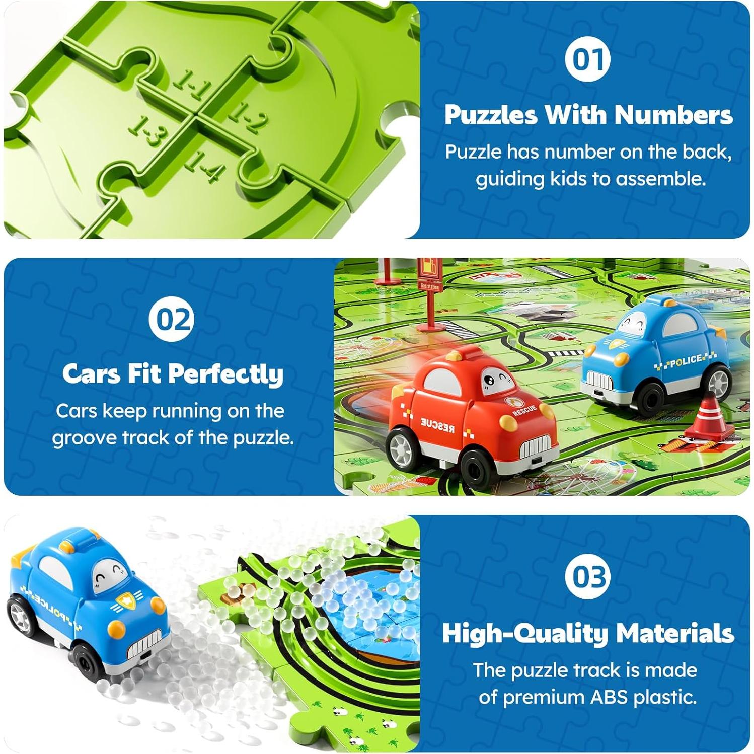 Juego de Puzle de Pista de Carreras Beby Buty 48 Piezas