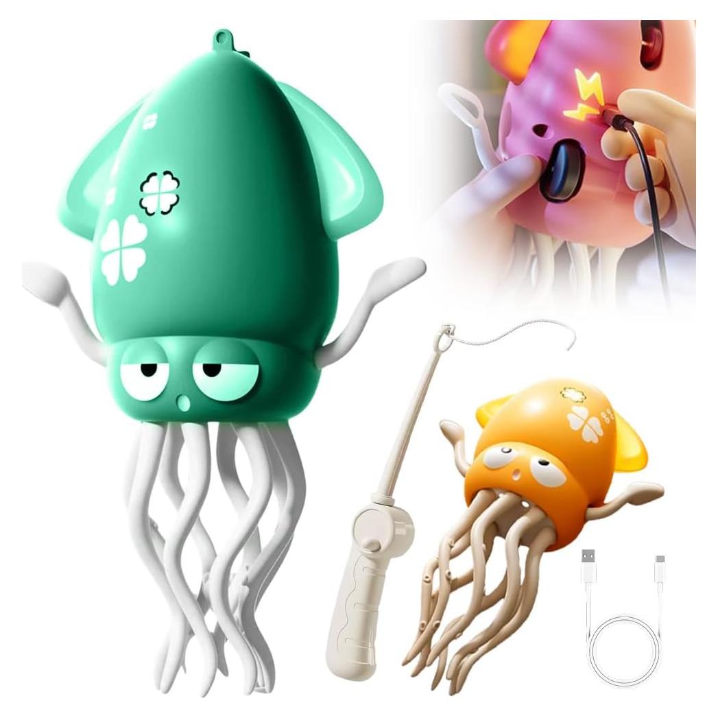 Juguete Pulpo Eléctrico Eadwe Verde 20.7x12.6x7.6cm Interactivo