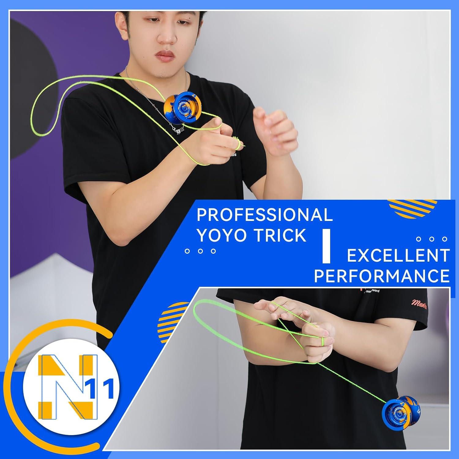 Yo-Yo Profesional MagicYoYo N11 Azul Dorado + 12 Cuerdas