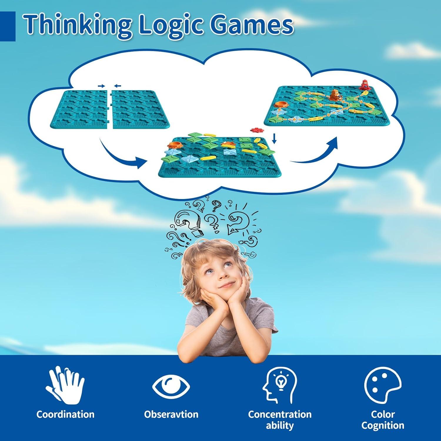 Juego de Mesa Educativo STEM Azul - STEM MATCH 200 Desafíos