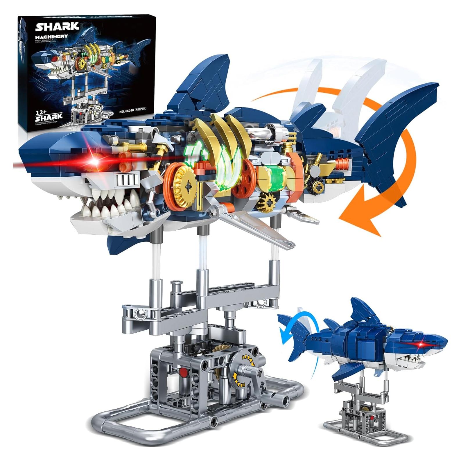 Juego de Bloques de Construcción Jorumo Tiburón 666 Piezas