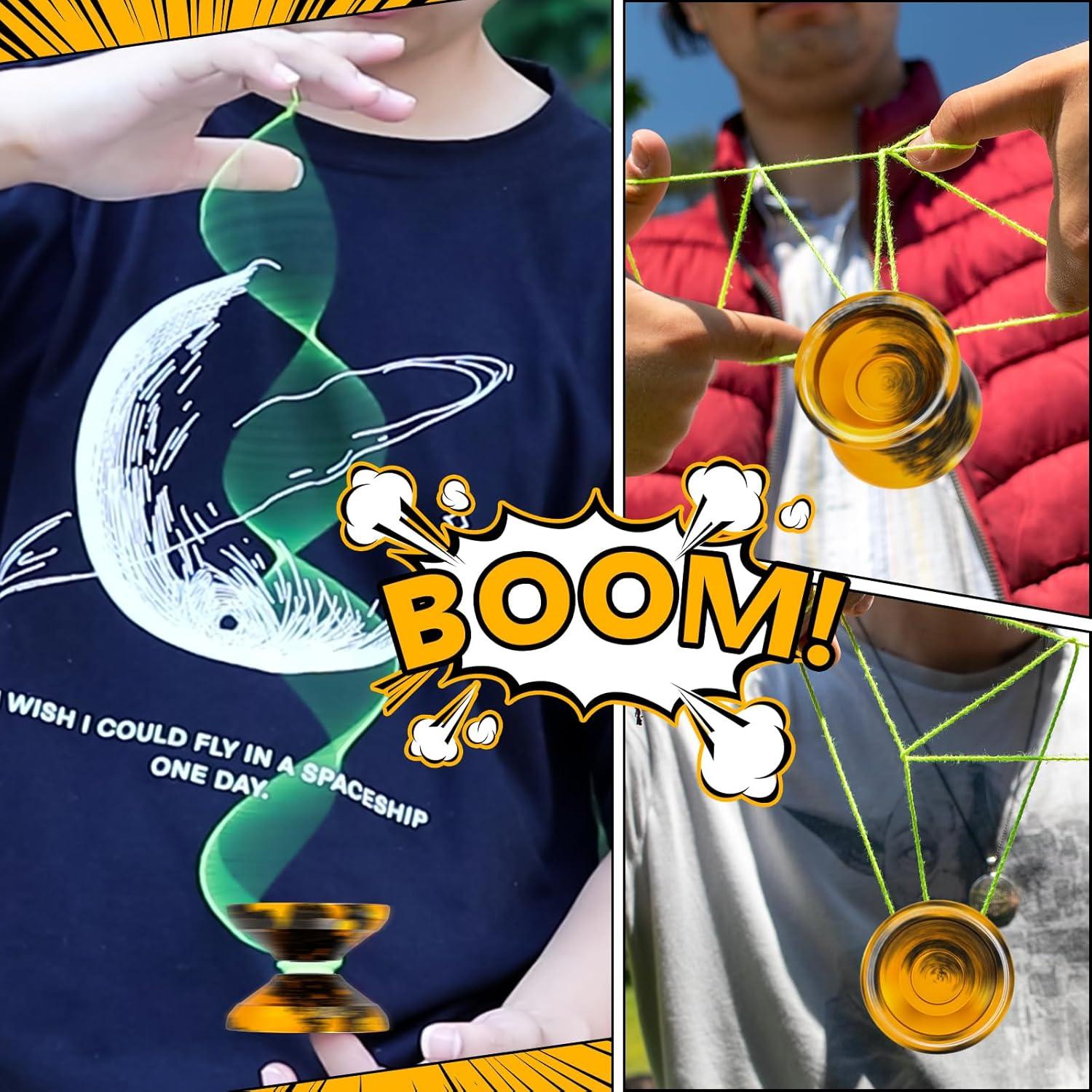 Yoyo Profesional FETESNICE 003 para Niños y Adultos - Negro Dorado