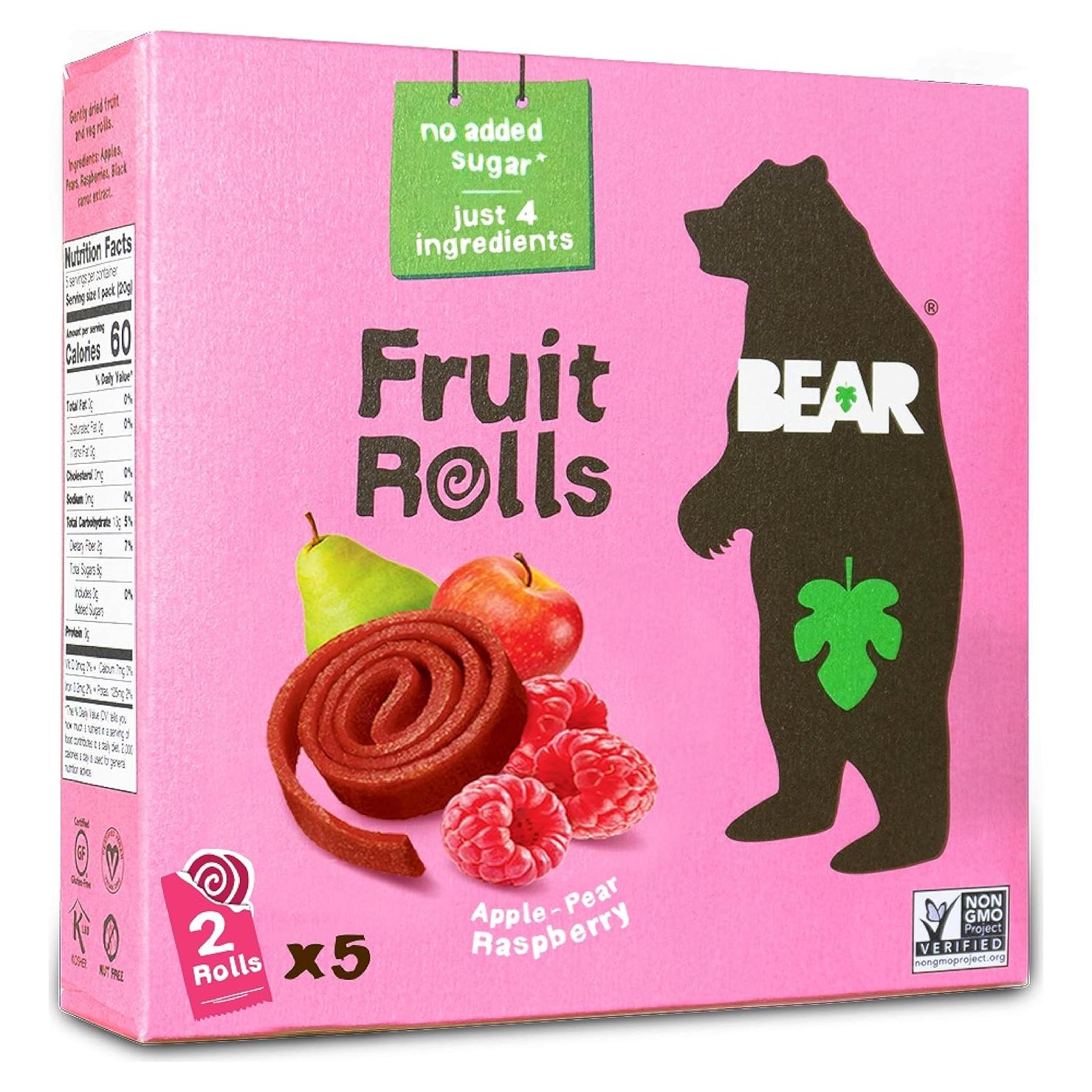 Bocadillos de Fruta BEAR 99g - Sin Azúcares Añadidos