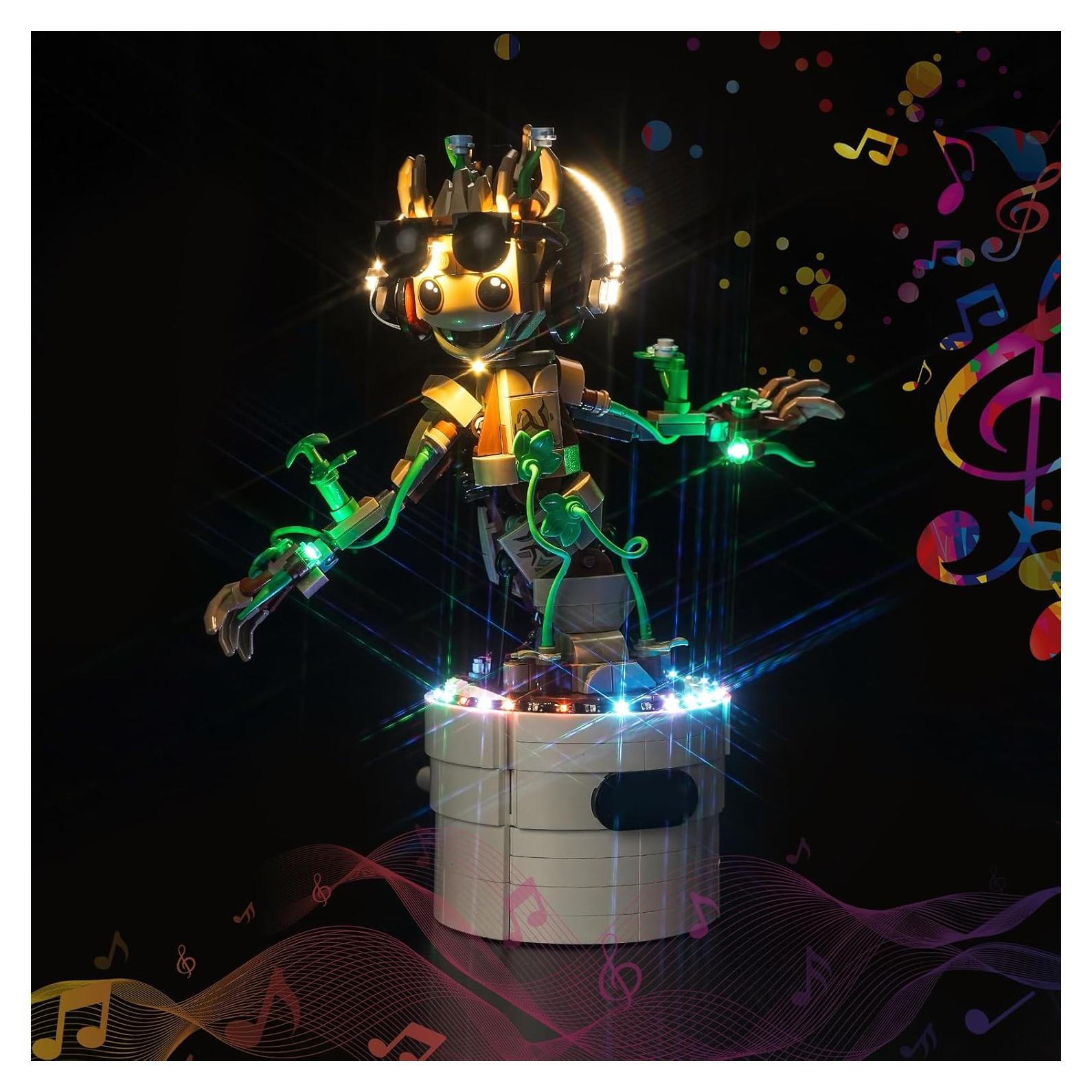 Kit de Luz LED LocoLee para LEGO 76297 Groot Bailarín