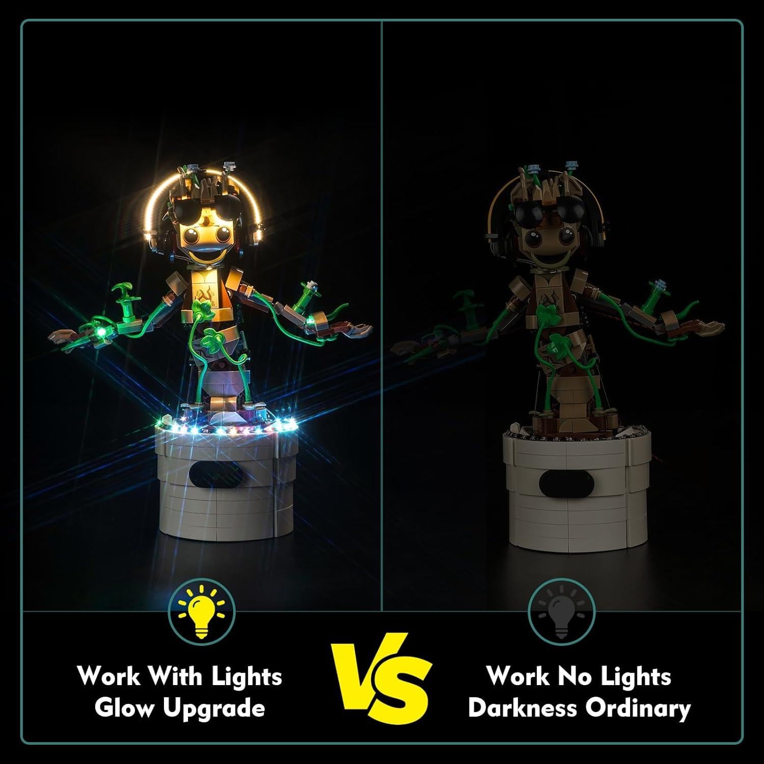 Kit de Luz LED LocoLee para LEGO 76297 Groot Bailarín