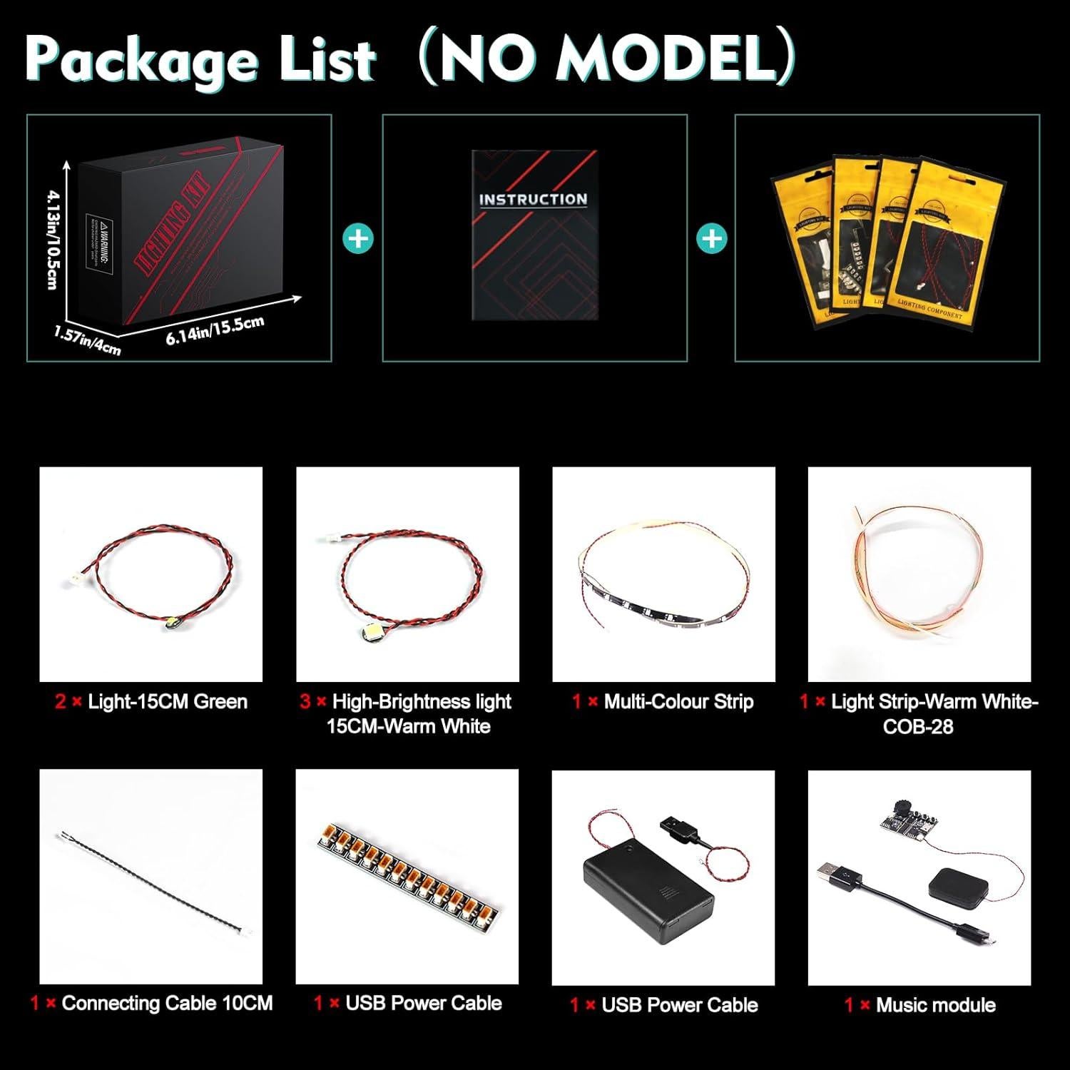 Kit de Luz LED LocoLee para LEGO 76297 Groot Bailarín