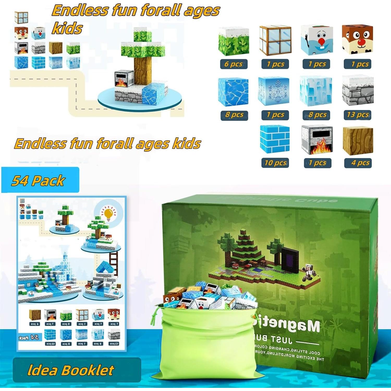 Bloques de Construcción Magnéticos LIGHMIMO 298g para Niños 3-10+ Años