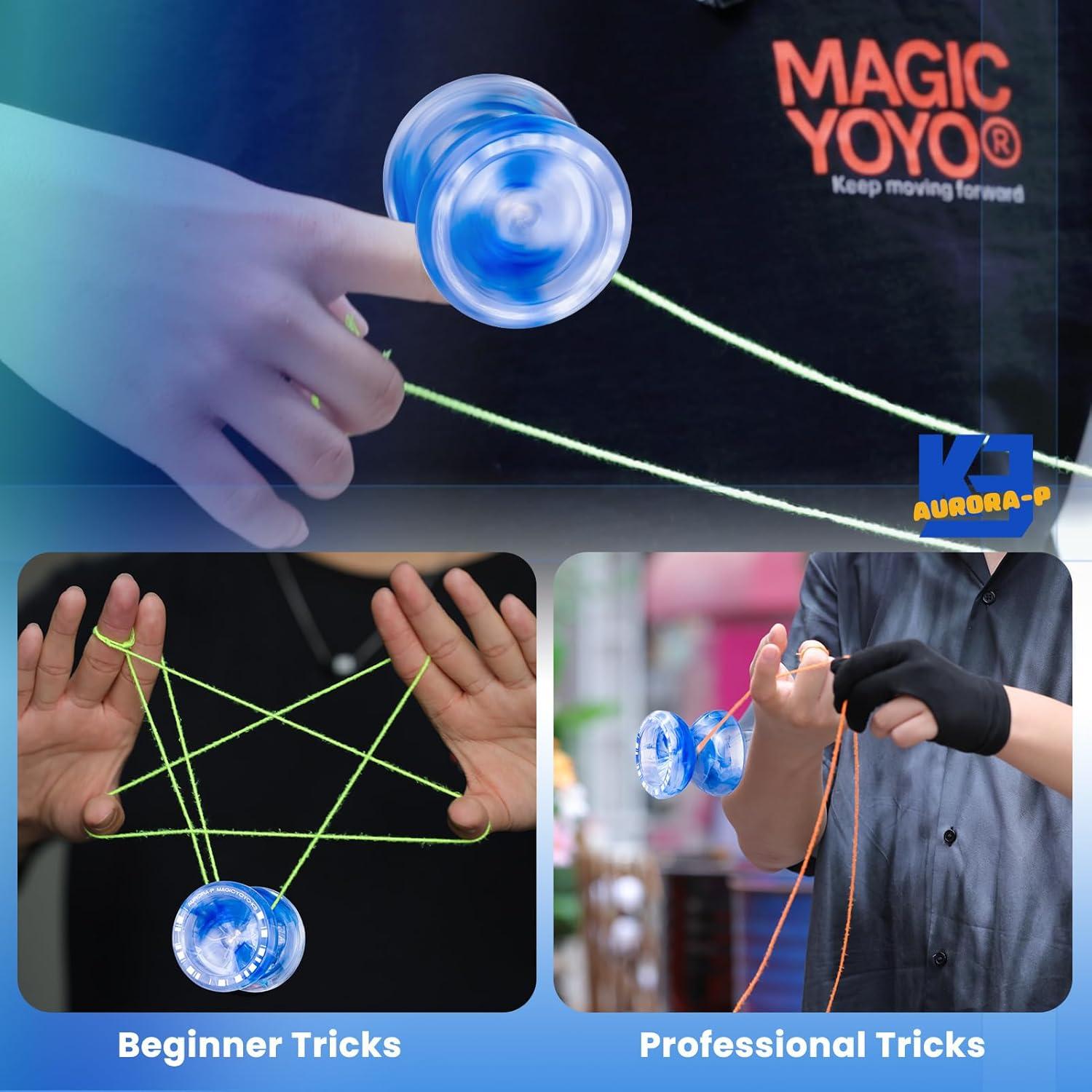 Yoyo MAGICYOYO K3 Aurora-p para Niños 8-12 Años - Azul/Blanco