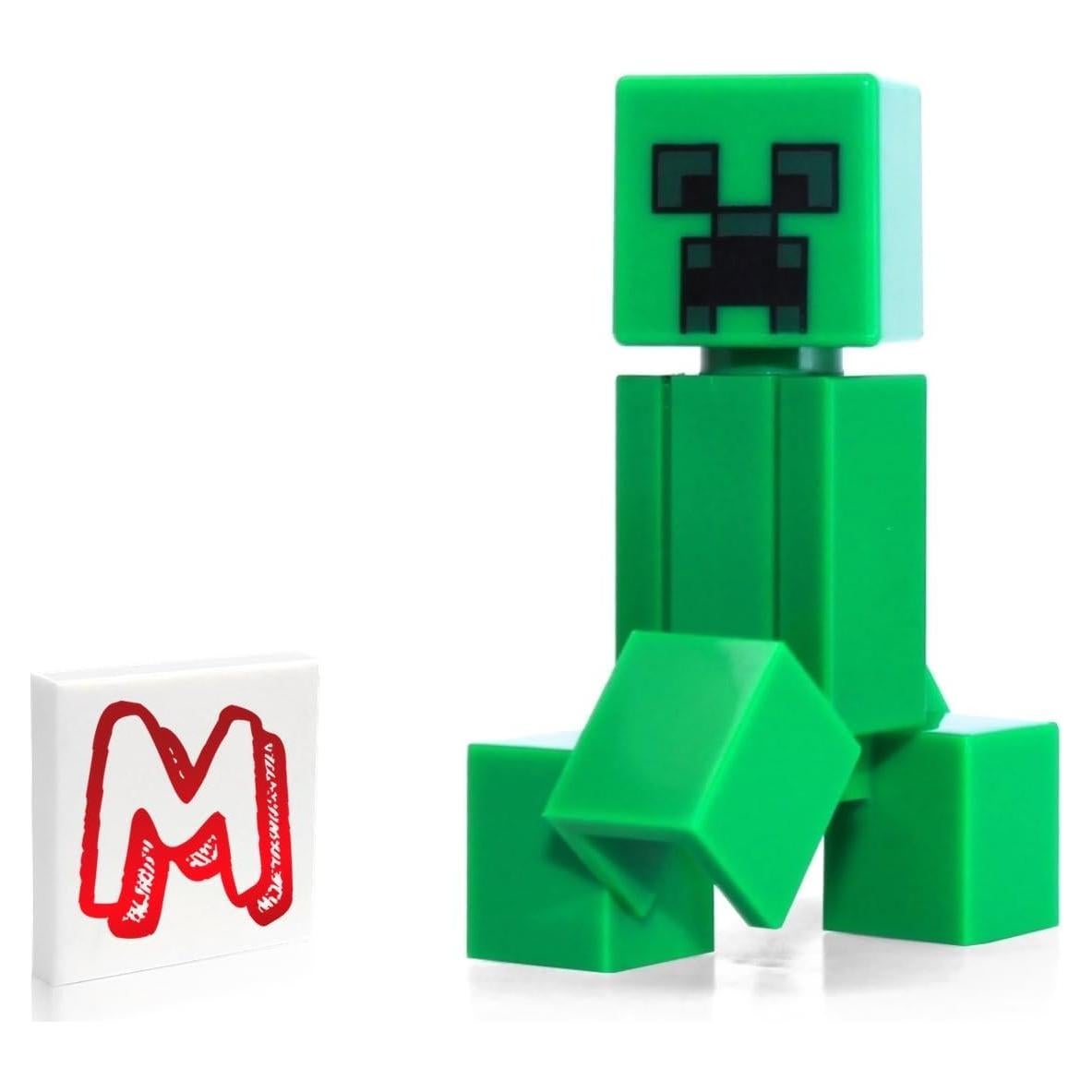 LEGO Minecraft Minifigura Creeper con loseta Minifigureland