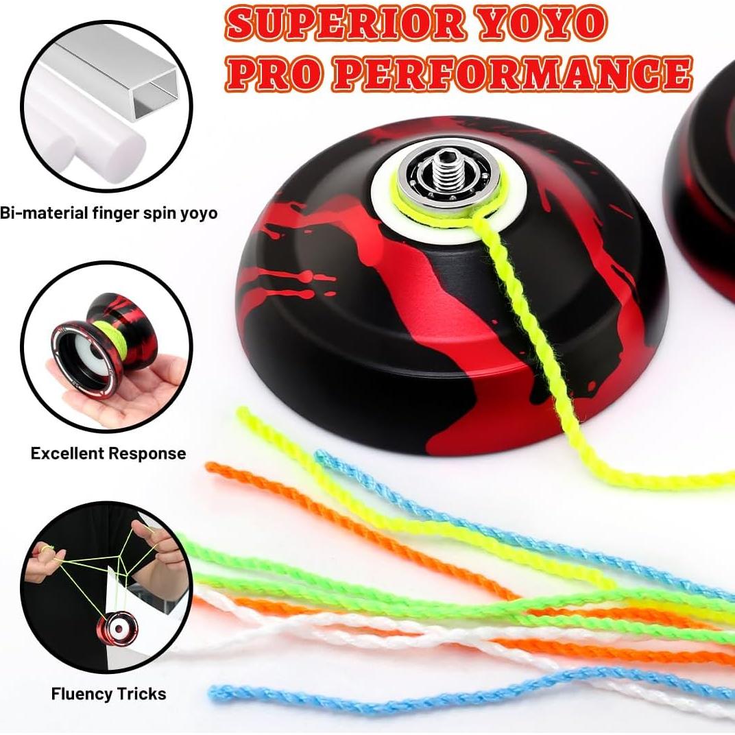 Yoyo Profesional S2 Metálico Doble Función 65g para Niños y Adultos