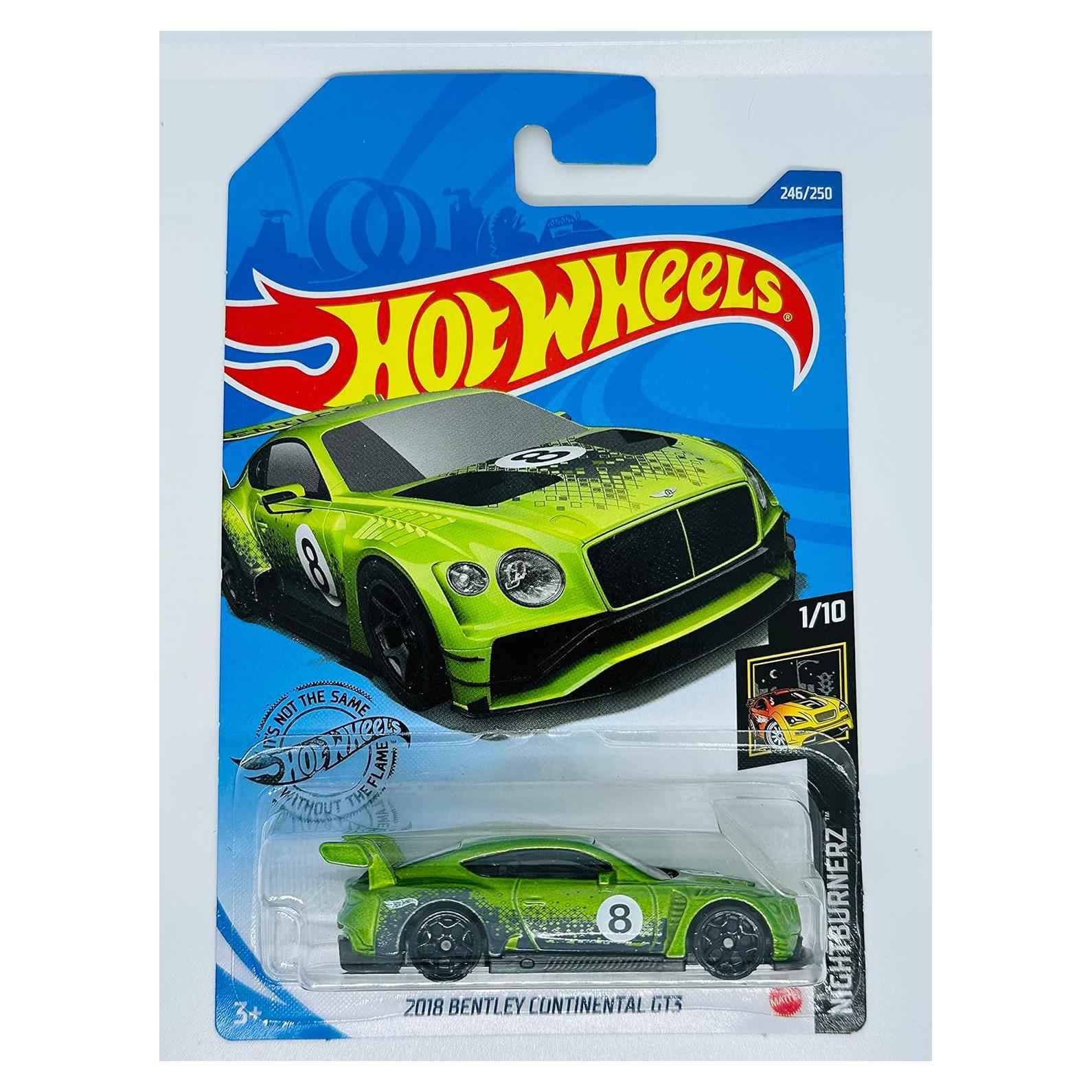 Hot Wheels 2018 Bentley Continental GT3 Verde 1:64 Mint