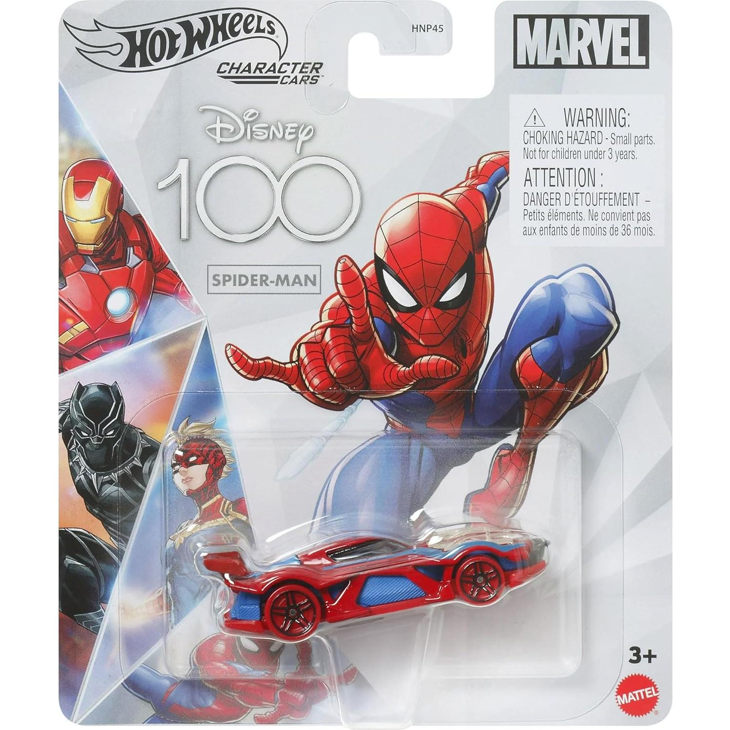 Hot Wheels Marvel Disney 100 Coches Iron Man y Spider Man 2 Pack